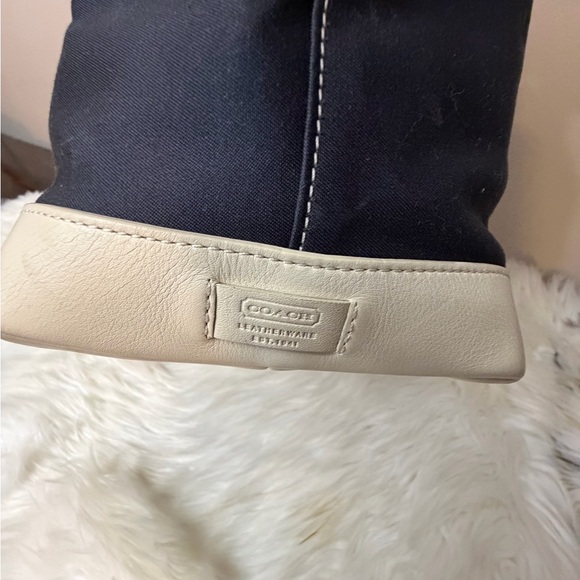 Coach Navy and Tan Tote Bag - Picture 7 of 12